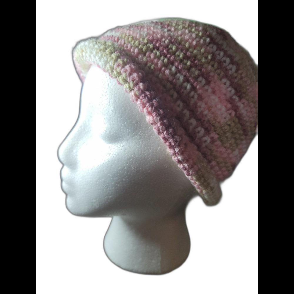 Hand-Crocheted Beanie Cap for Women or Children - Picture 3 of 8